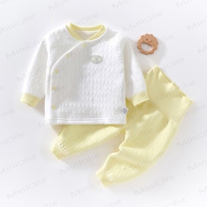 Baby 2-Piece Simple Soft Pajamas Set - Yellow - 18-24M - image 8