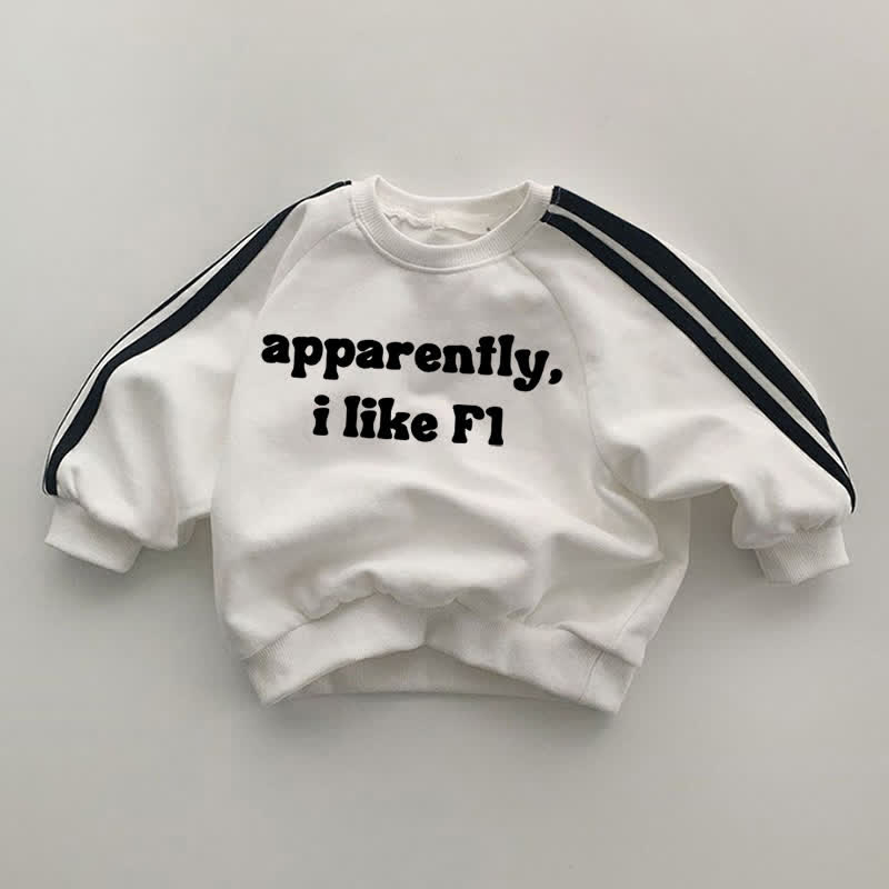 APPARENTLY I LIKE F1 Baby White Sweatshirt - White - 2-3T - image 1