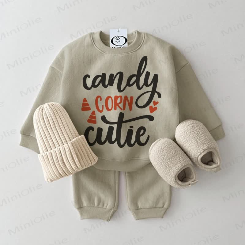 CANDY CORN CUTIE Baby Grey Green 2-Piece Set - Grey Green - 2-3T - image 1