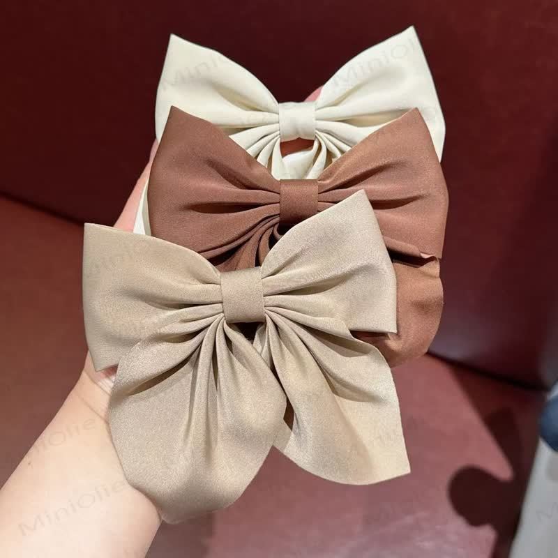 1PC Baby Plain Bow Hair Clip - image 4