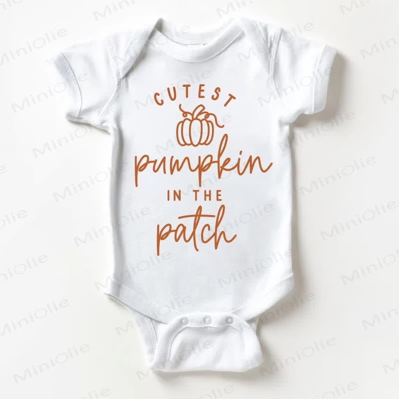 CUTEST PUMPKIN IN THE PATCH Baby Bodysuit - White - 18-24M - image 1