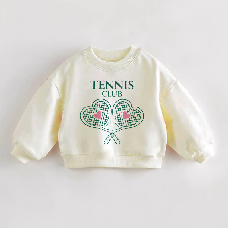 TENNIS CLUB Baby Toddler Sweatshirt - Cream - 3-5T - image 1