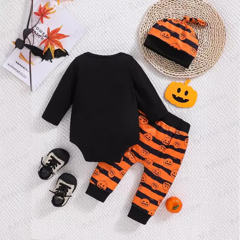 Baby Halloween Bodysuit Pants and Hat 3pcs Set - image 2