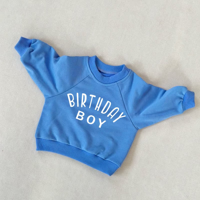 BIRTHDAY BOY Baby Toddler Blue Sweatshirt - Blue - 3-5T - image 1