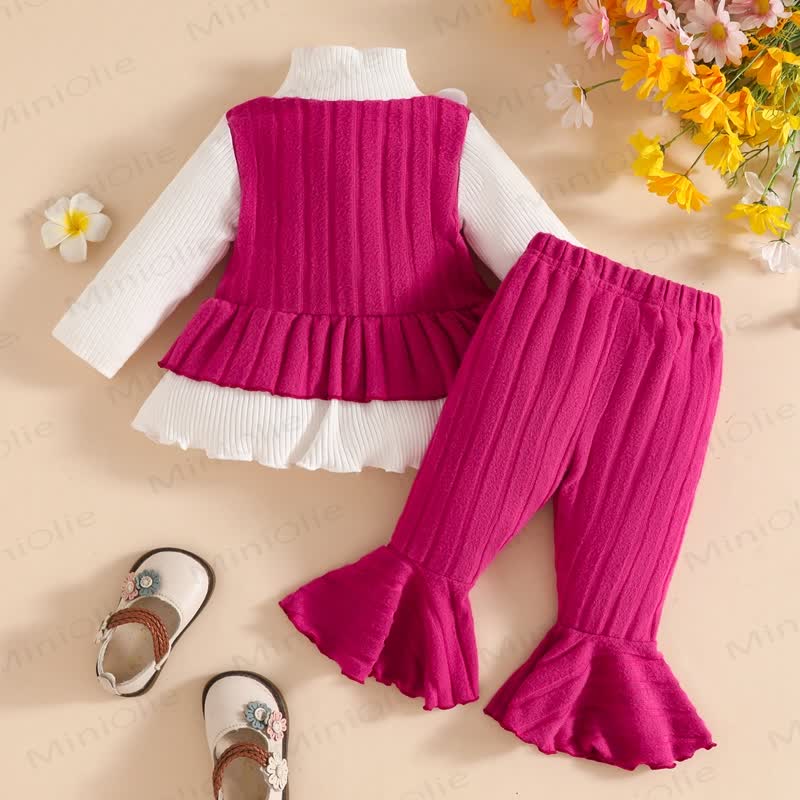 Toddler Girls Flower Top and Pants 2-piece Set - image 2