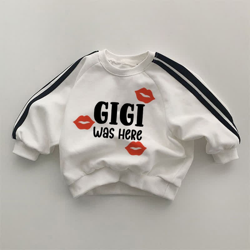 GIGI WAS HERE Baby Lips White Sweatshirt - White - 2-3T - image 1