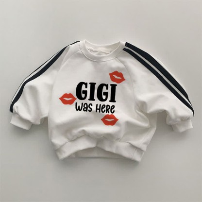 GIGI WAS HERE Baby Lips White Sweatshirt - White - 2-3T - image 1