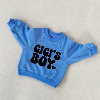 GIGI'S BOY Baby Toddler Blue Sweatshirt - Blue - 3-5T - image 1