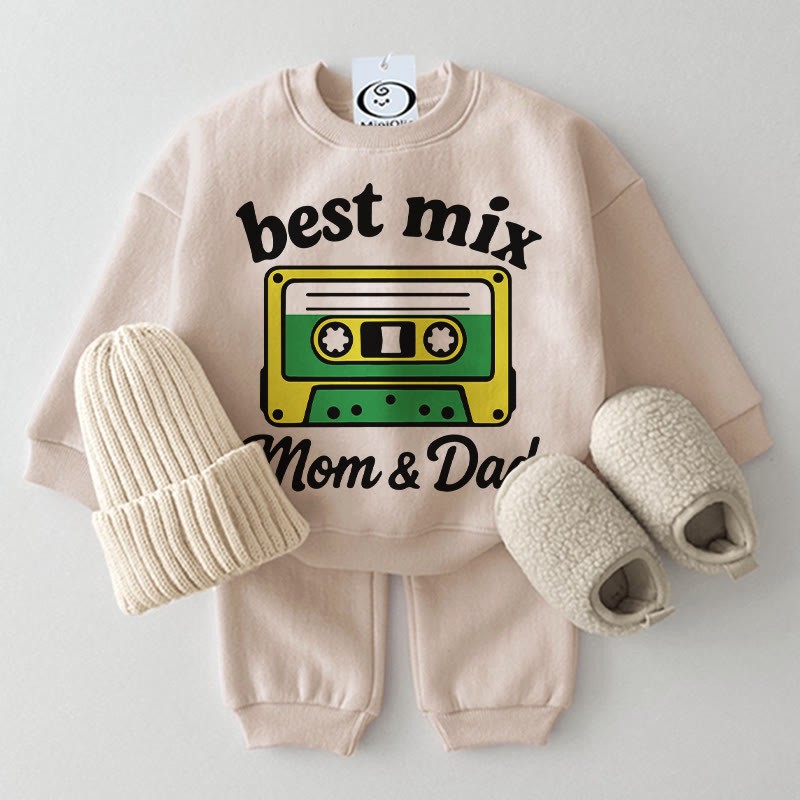 BEST MIX MOM&DAD Baby Tape 2-piece Set - Beige - 2-3T - image 1