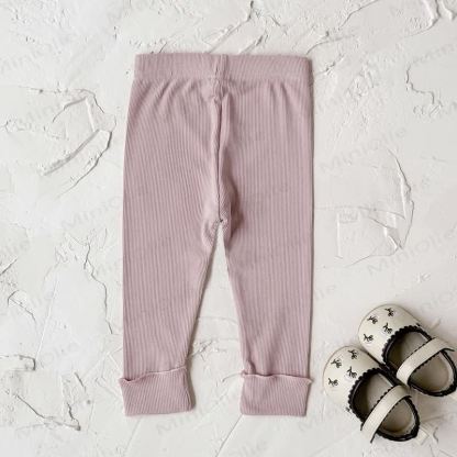 Baby Girl Bow Solid Color Leggings - image 4
