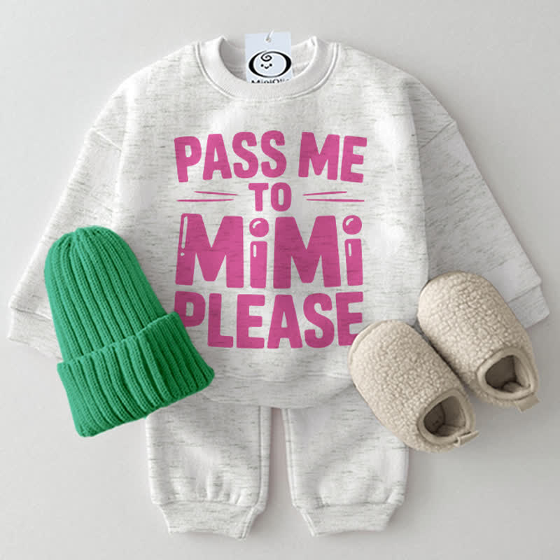 PASS ME TO MIMI PLEASE Baby 2-piece Light Grey Set - Light Grey - 2-3T - image 1