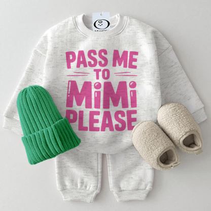 PASS ME TO MIMI PLEASE Baby 2-piece Light Grey Set - Light Grey - 2-3T - image 1