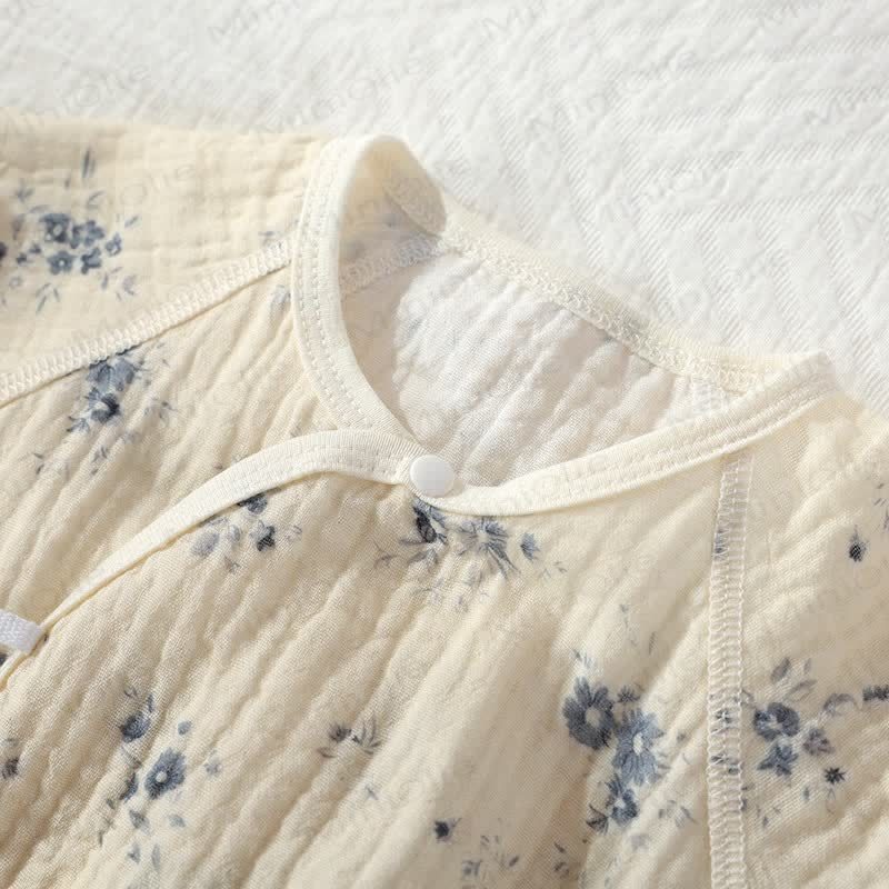 Baby Girl Orchid Daisy Beige Kimono Romper - image 15