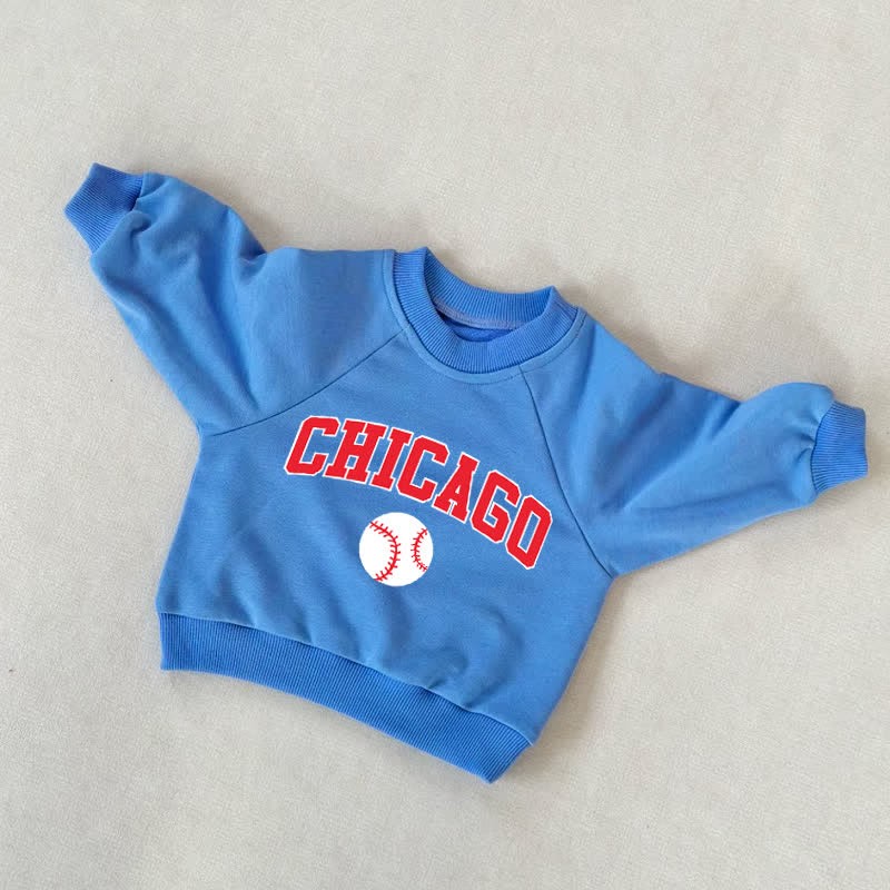 CHICAGO Baby Toddler Baseball Blue Sweatshirt - Blue - 3-5T - image 1