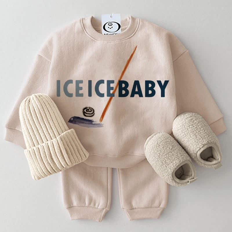 ICE ICE BABY Baby Hockey 2-piece Beige Set - Beige - 2-3T - image 1