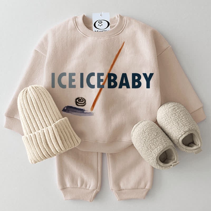 ICE ICE BABY Baby Hockey 2-piece Beige Set - Beige - 2-3T - image 1