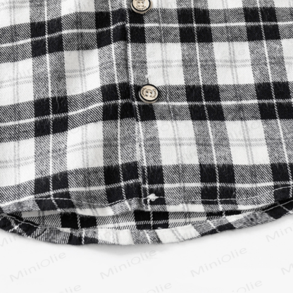 Kid Boy Hooded Plaid Shirt - image 6