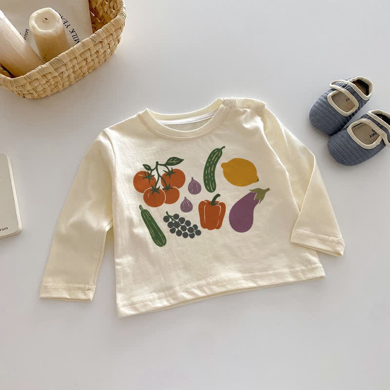 Baby Vegetable Beige Long Sleeves Top - Beige - 2-3T - image 1