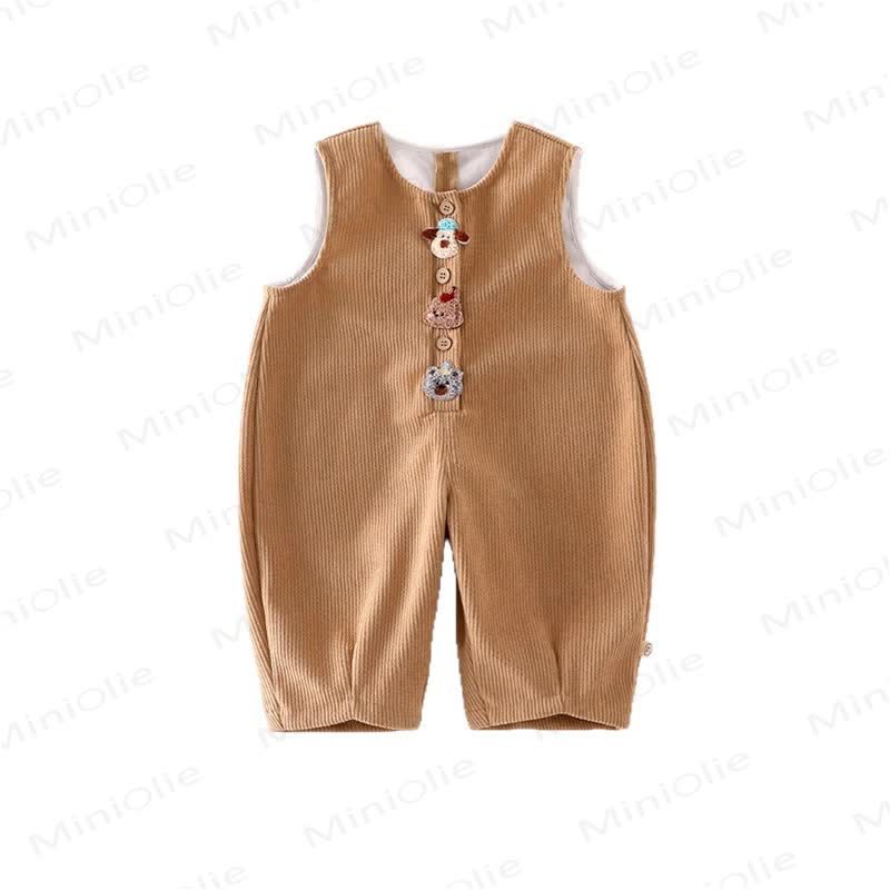 Baby Animal Patch Corduroy Overalls - image 10