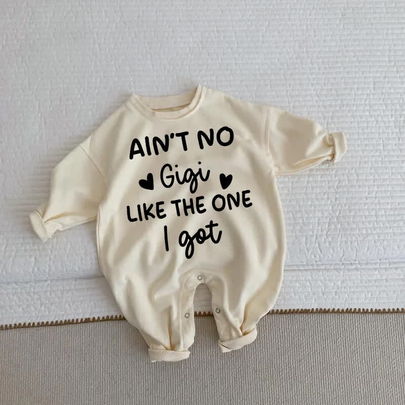 AIN'T NO GIGI LIKE THE ONE I GOT Baby Beige Romper - Beige - 2-3T - image 1