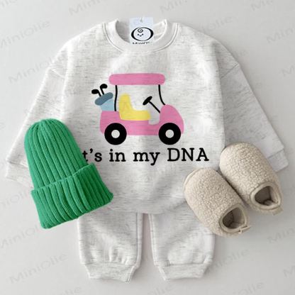 GOLF IS IN MY DNA. Baby 2-piece Light Grey Set - Light Grey - 2-3T - image 1