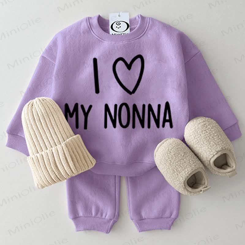 I ❤ MY NONNA Baby 2-piece Purple Set - Purple - 2-3T - image 1
