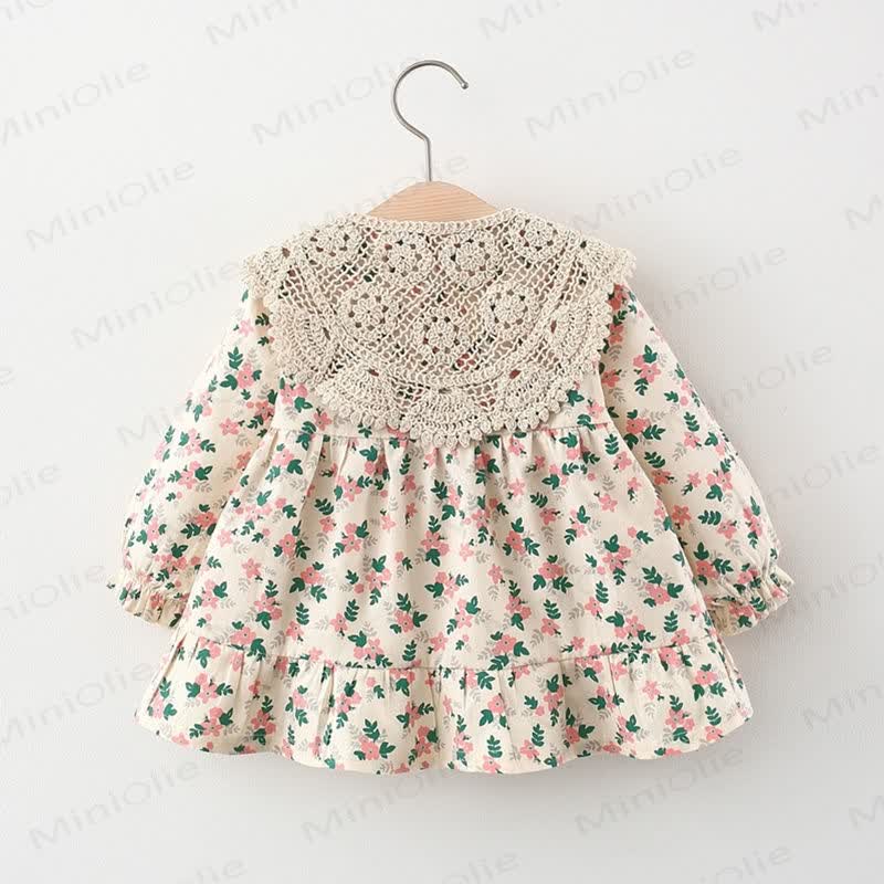 Baby Toddler Floral Dress with Shawl - image 2