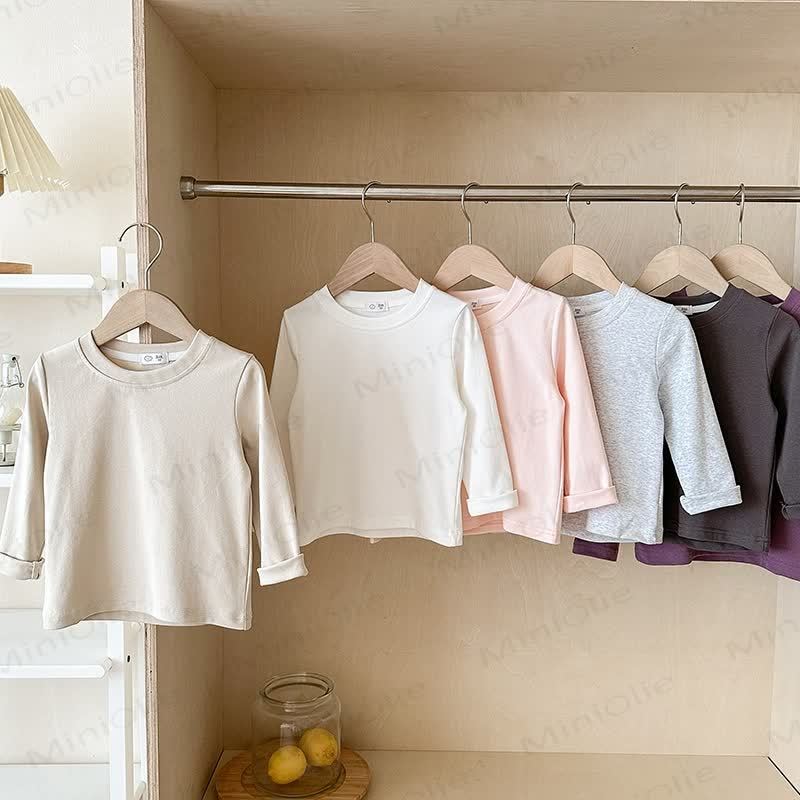 Kid Solid Color Base Layer Soft T-Shirt - image 2