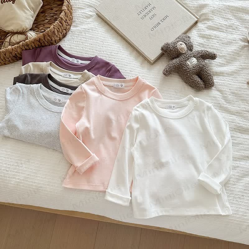 Kid Solid Color Base Layer Soft T-Shirt - image 6