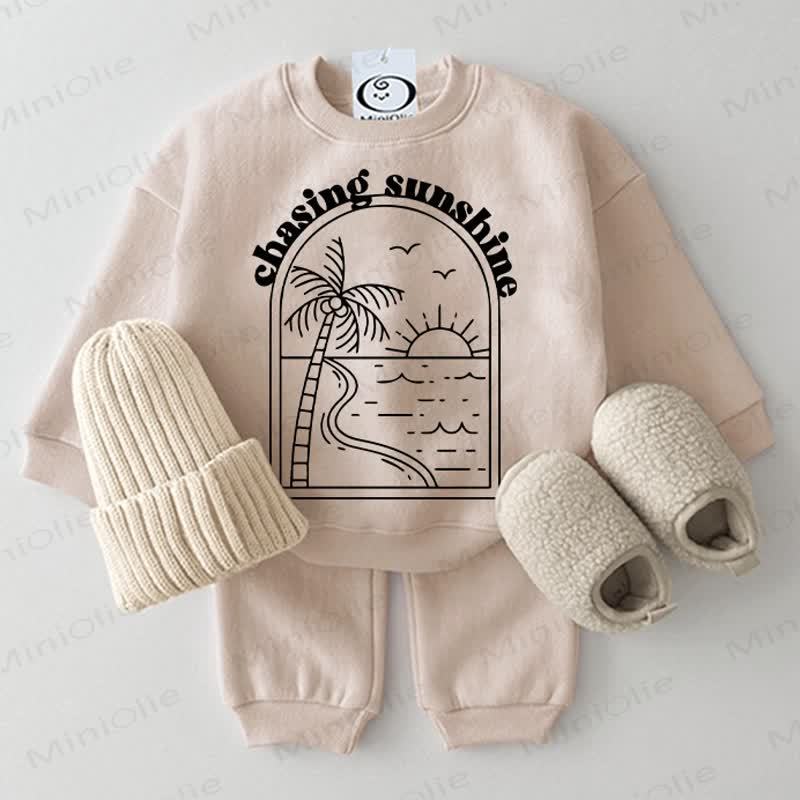 CHASING SUNSHINE Baby 2-piece Beige Set - Beige - 2-3T - image 1