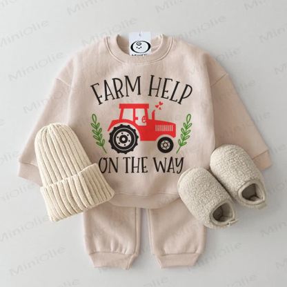 FARM HELP ON THE WAY Baby Car 2-piece Beige Set - Beige - 2-3T - image 1