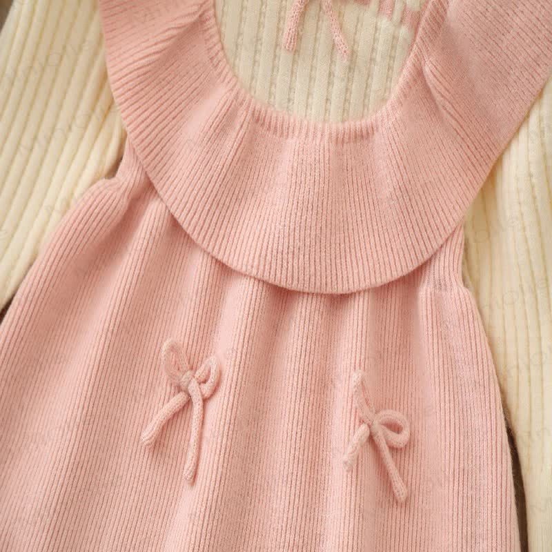 Toddler Girl Bows Knitted Dress - image 6