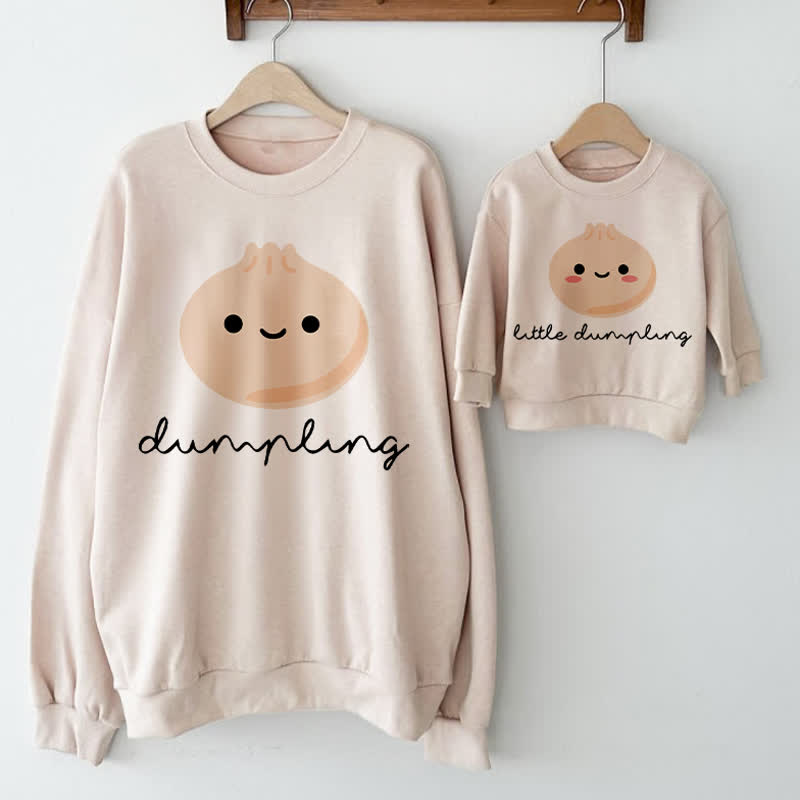 DUMPLING/LITTLE DUMPLING Baby Beige Family Sweatshirt - Beige - Adult Sweatshirt: XL - image 1