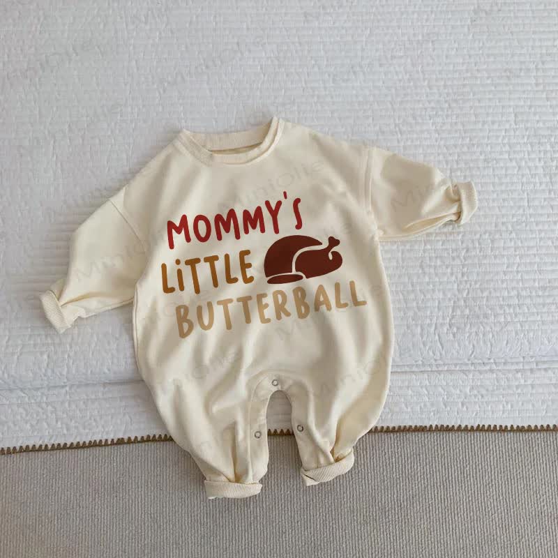  MOMMY'S LITTLE BUTTERBALL Baby Beige Romper - Beige - 2-3T - image 1