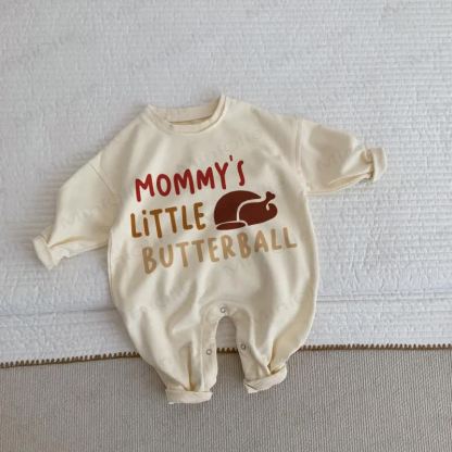  MOMMY'S LITTLE BUTTERBALL Baby Beige Romper - Beige - 2-3T - image 1