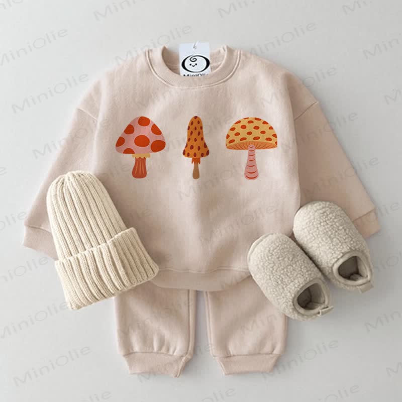  Baby Mushroom 2-piece Beige Set - Beige - 2-3T - image 1