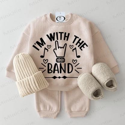 I'M WITH THE BAND Baby 2-piece Beige Set - Beige - 2-3T - image 1