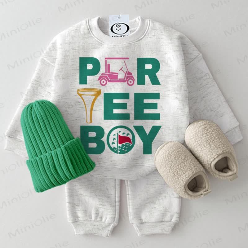 PAR TEE BOY Baby Golf 2-piece Light Grey Set - Light Grey - 2-3T - image 1
