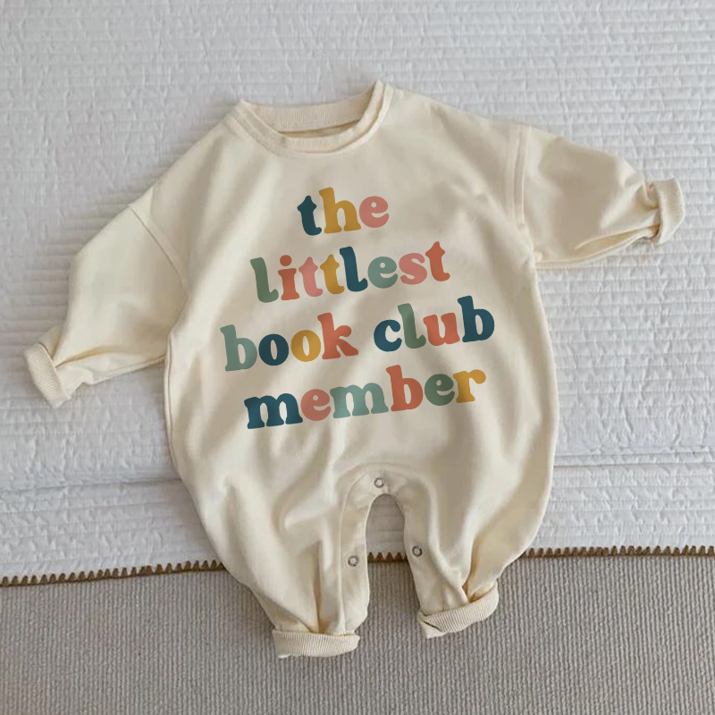 THE LITTLEST BOOK CLUB MEMBER Baby Beige Romper - Beige - 2-3T - image 1
