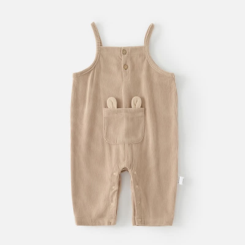 Baby Toddler Bunny Corduroy Overalls - Light Coffee - 2-3T - image 4