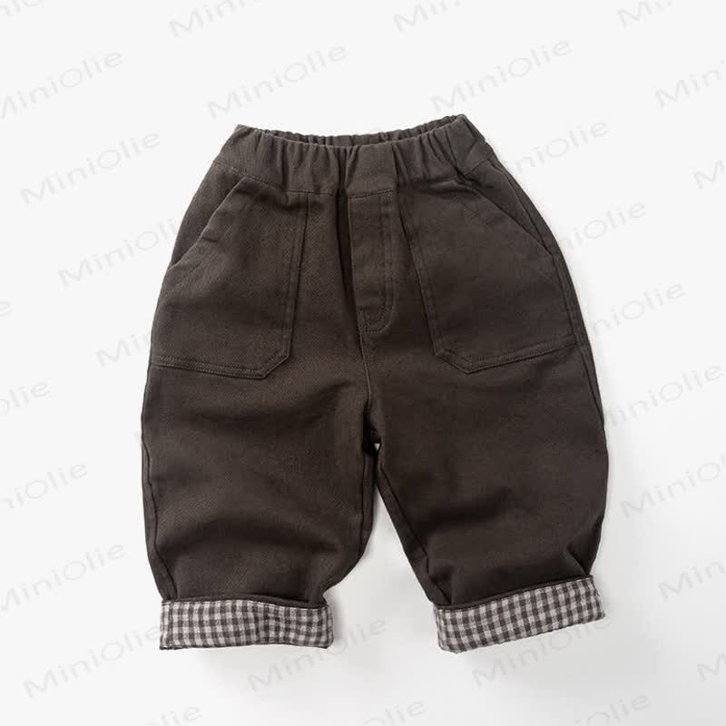 Toddler Plaid Fleece Pants - Green - 8Y - image 5