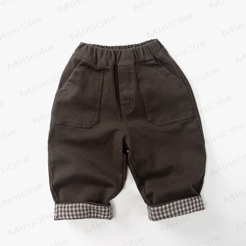 Toddler Plaid Fleece Pants - Green - 8Y - image 5