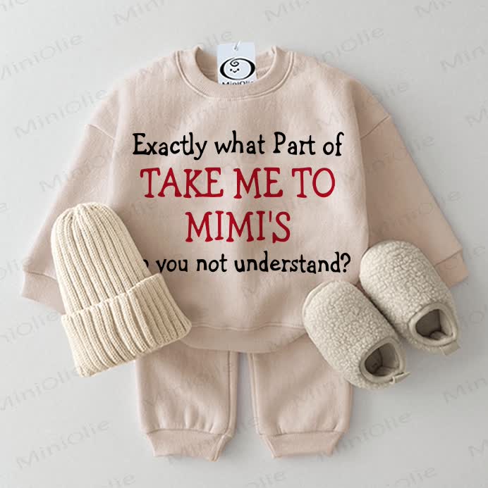 EXACTLY WHAT PART OF TAKE ME TO MIMI'S DO YOU NOT UNDERSTAND? Baby 2-piece Beige Set - Beige - 2-3T - image 1