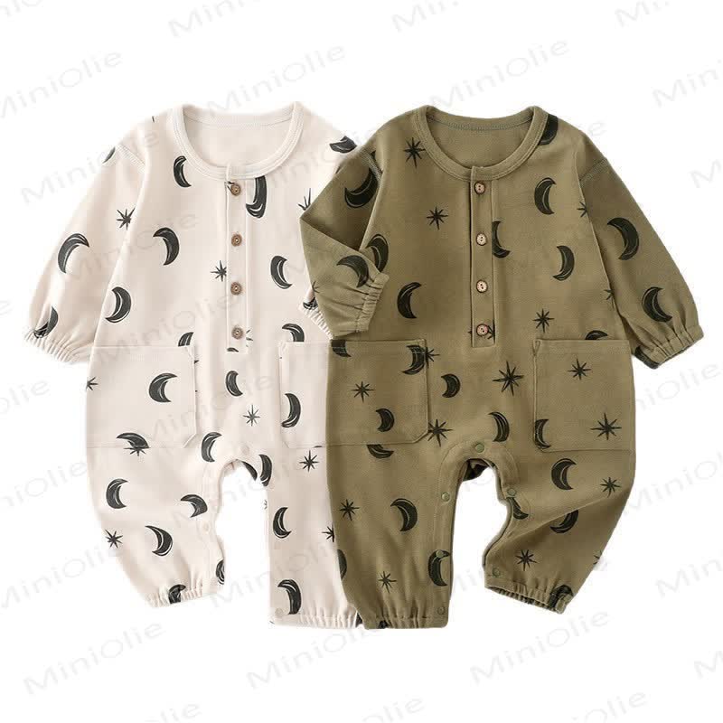 Baby Moon Dots Pajamas Romper - image 3