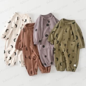 Baby Moon Dots Pajamas Romper - image 1