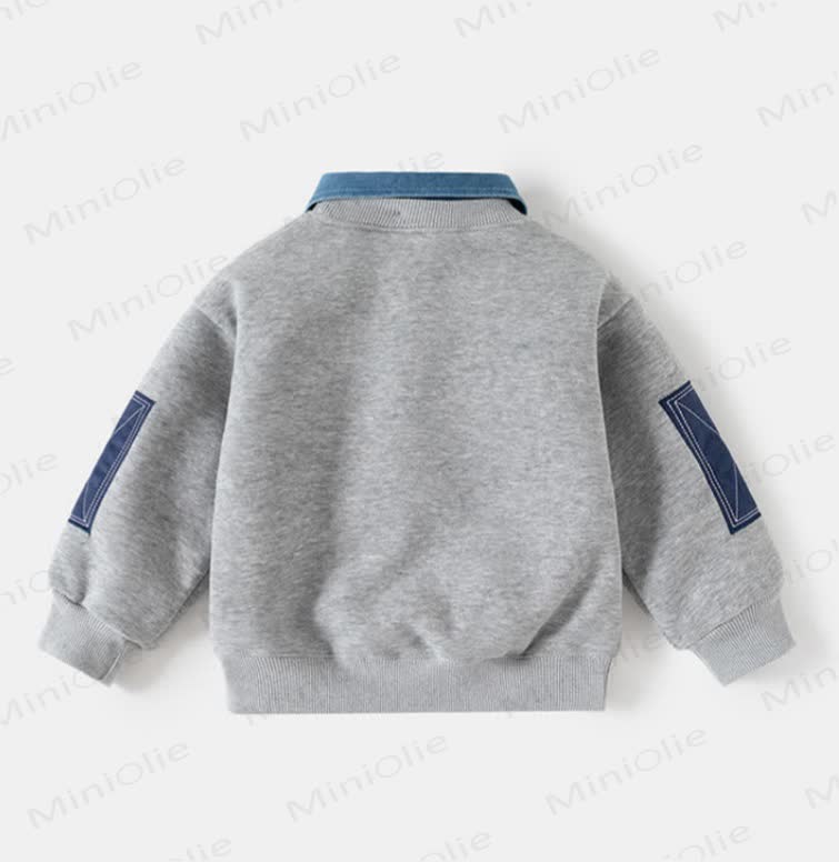 Toddler Fleece Lined Fake 2pcs Sweatshirt - image 10