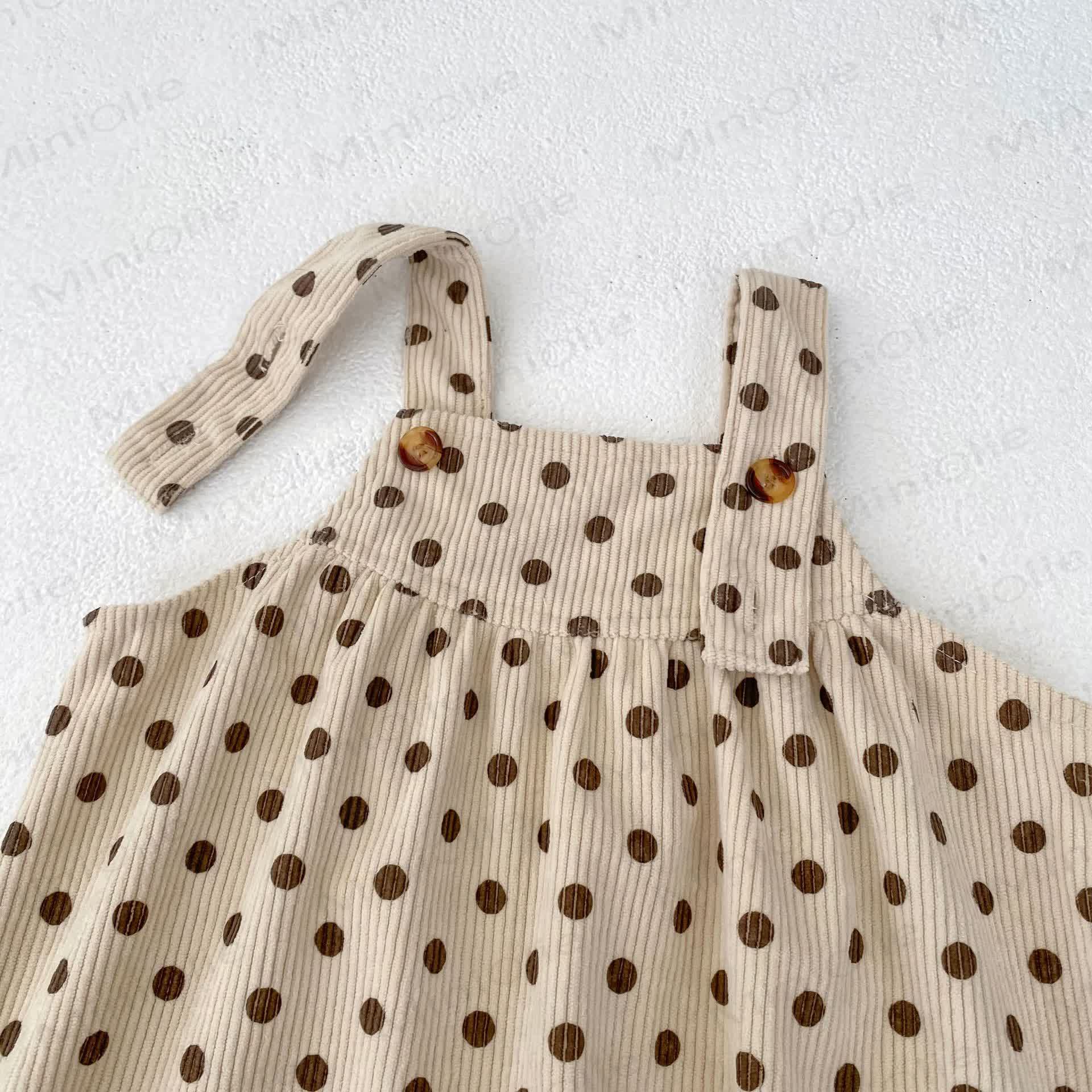 Baby Girl Polka Dot Overalls - image 6