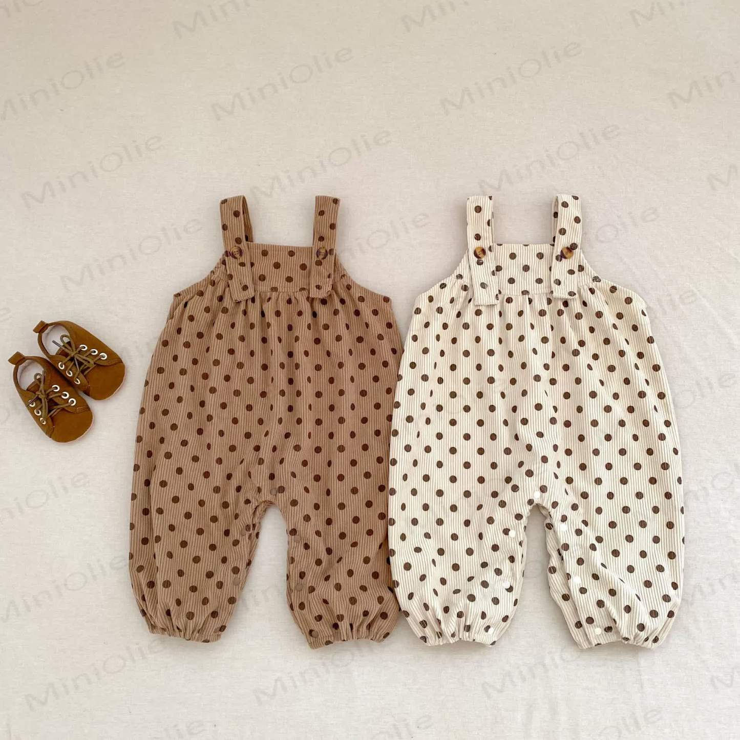 Baby Girl Polka Dot Overalls - image 1