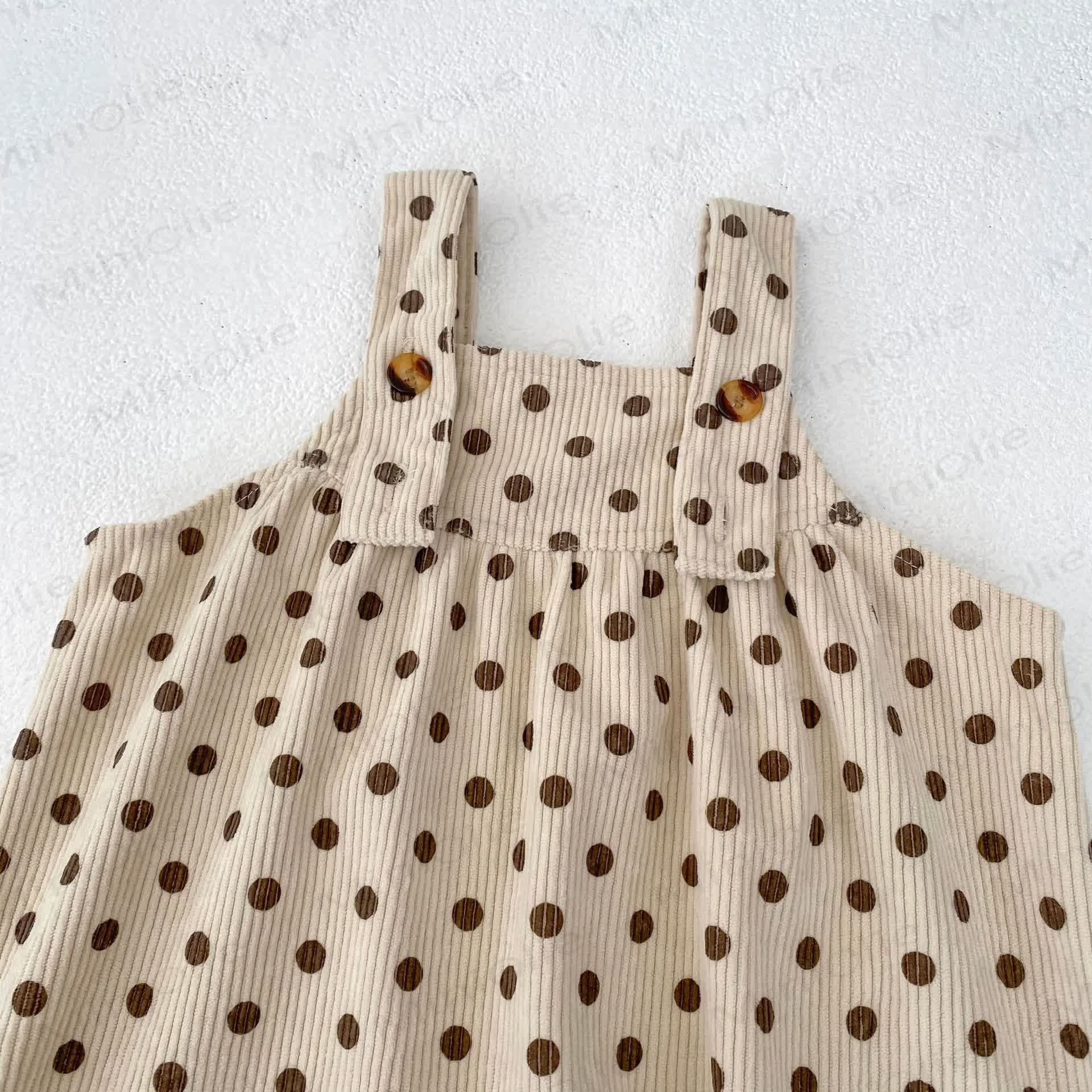 Baby Girl Polka Dot Overalls - image 7
