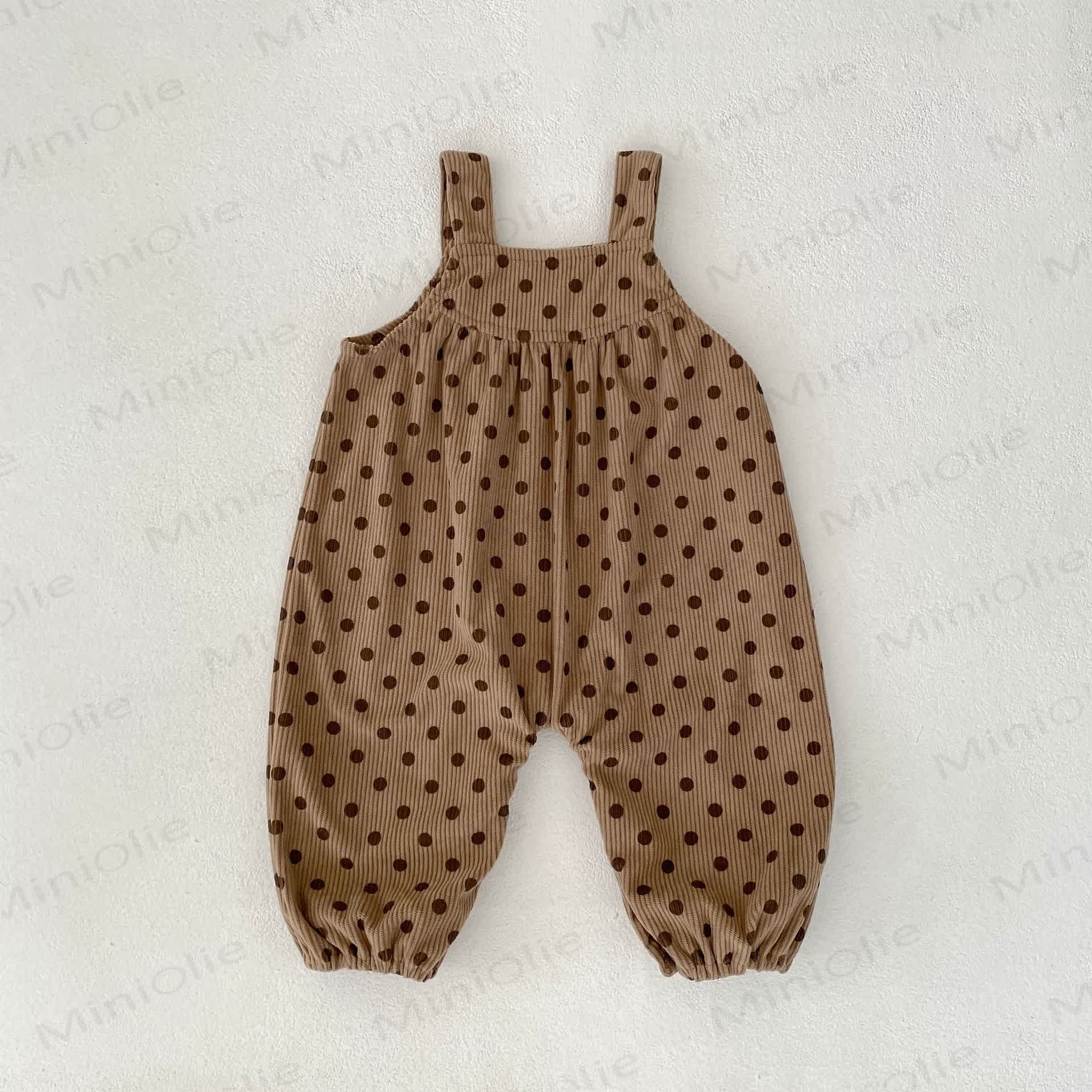 Baby Girl Polka Dot Overalls - image 3